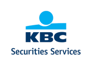 KBC Securities Services logo with a blue figure and text.